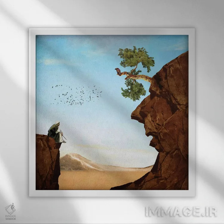 تابلو پیرمرد اثر دیوگو وریسیمو - نمای قابدار سفید