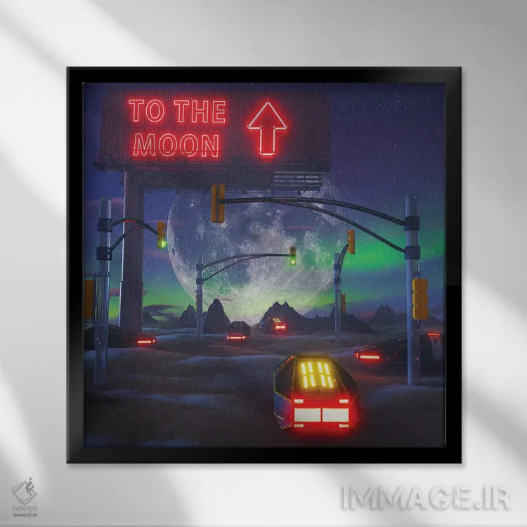 تابلو مسافران اثر داوانش آتری - نمای قابدار مشکی