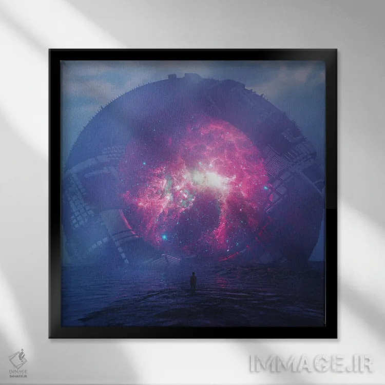 تابلو منبع اثر داوانش آتری - نمای قابدار مشکی