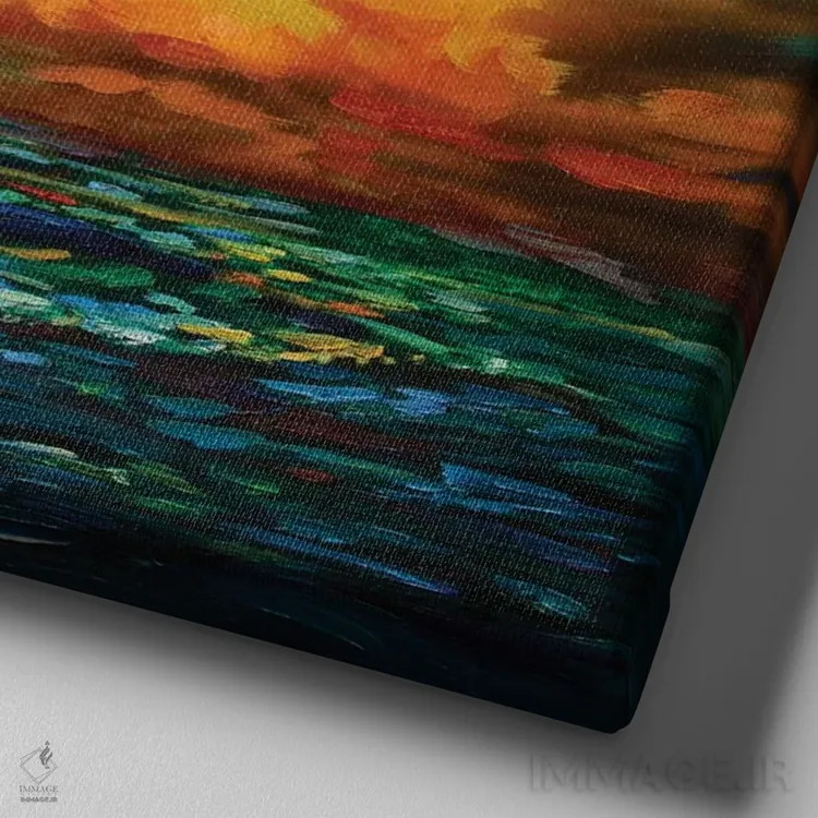 تابلو سفرهای خیالانگیز اثر لئون دوونیس - نمای نزدیک بافت بوم