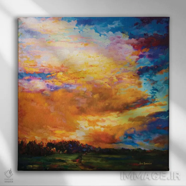 تابلو پس از غروب اثر لئون دوونیس - نمای روبهرو روی دیوار