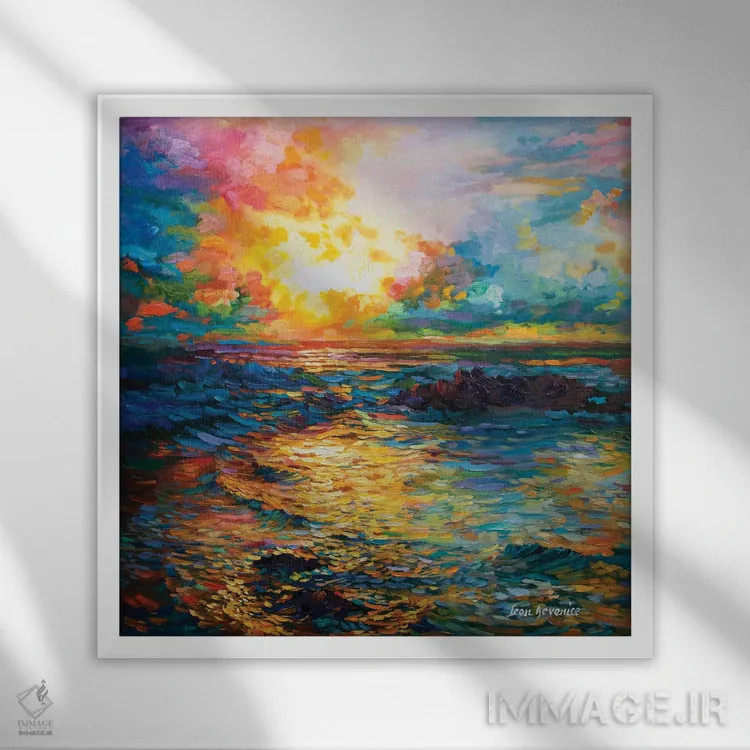 تابلو غروب پاکدامنانه اثر لئون دوونیس - نمای قابدار سفید