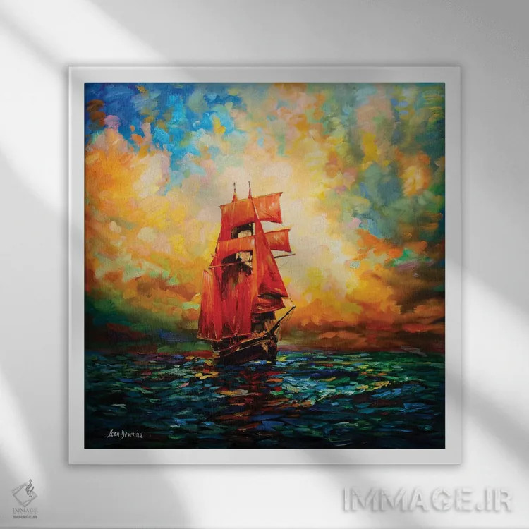 تابلو سفرهای خیالانگیز اثر لئون دوونیس - نمای قابدار سفید