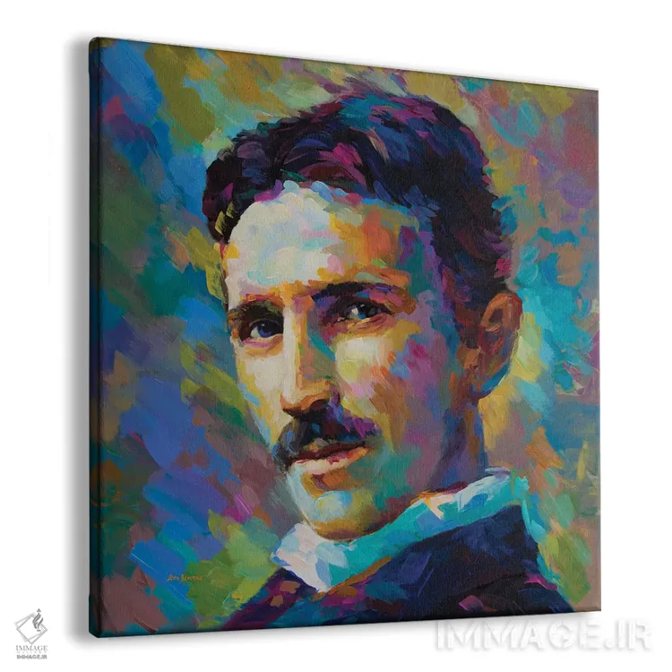 تابلو تسلا (نیکولا تسلا) اثر لئون دوونیس - نمای پرسپکتیو محصول