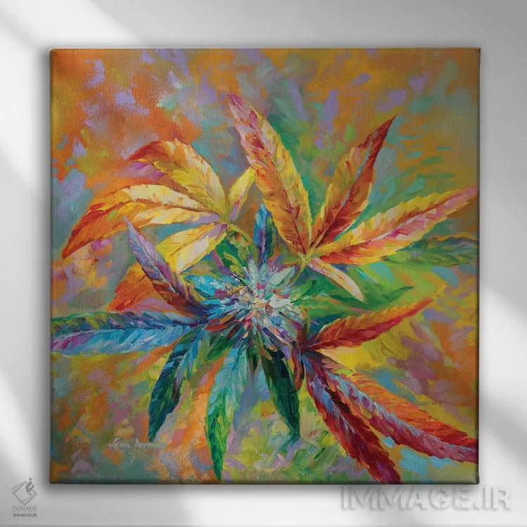 تابلو هنر ماریجوانا اثر لئون دوونیس - نمای روبهرو روی دیوار