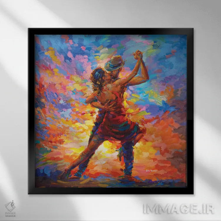 تابلو هنر تانگو اثر لئون دوونیس - نمای قابدار مشکی