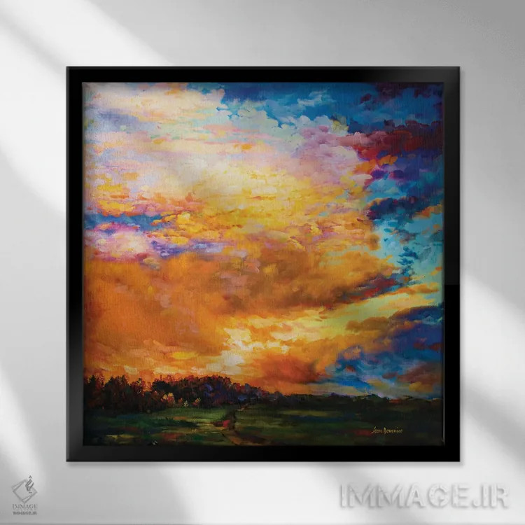 تابلو پس از غروب اثر لئون دوونیس - نمای قابدار مشکی