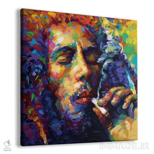 تابلو مارلی (باب مارلی) اثر لئون دوونیس - نمای پرسپکتیو محصول