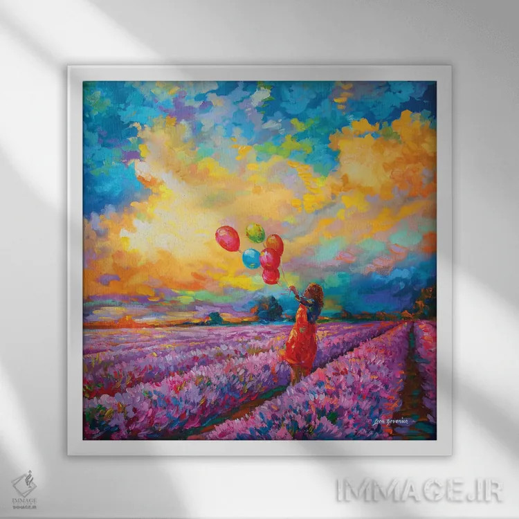 تابلو هنر امپرسیونیسم (سبک هنری) اثر لئون دوونیس - نمای قابدار سفید
