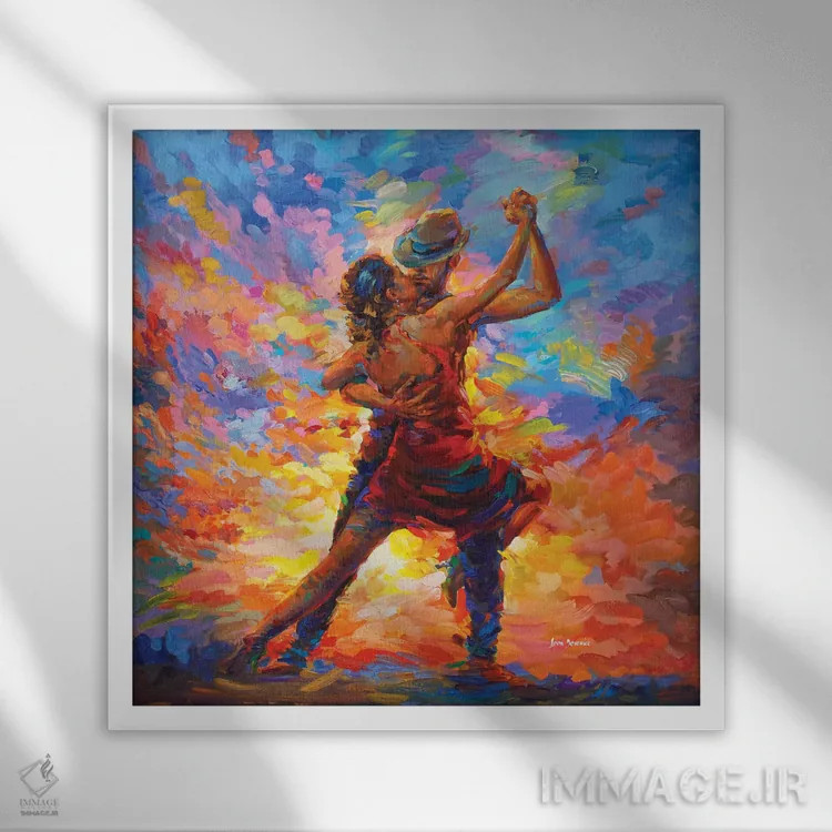 تابلو هنر تانگو اثر لئون دوونیس - نمای قابدار سفید