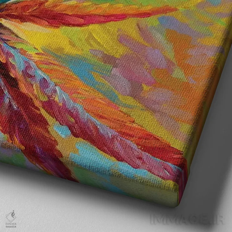 تابلو هنر ماریجوانا اثر لئون دوونیس - نمای نزدیک بافت بوم