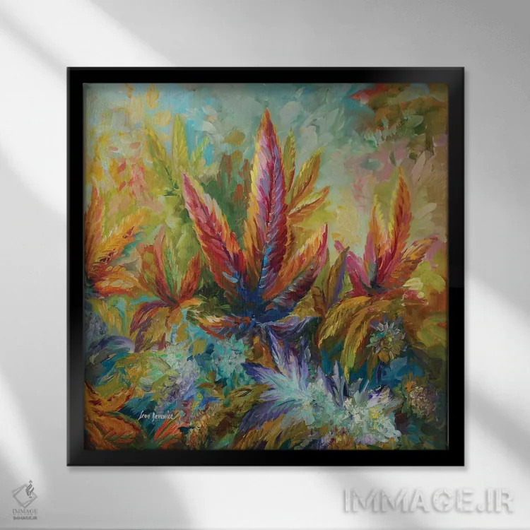 تابلو بهشت ماریجوانا اثر لئون دوونیس - نمای قابدار مشکی