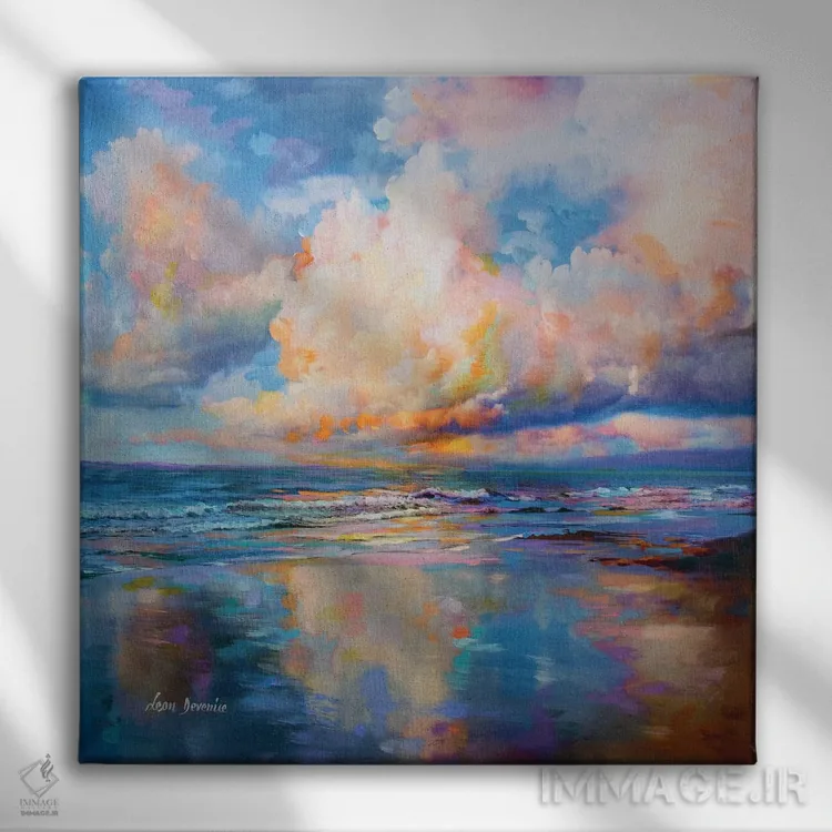 تابلو رؤیاها و بازتابها اثر لئون دوونیس - نمای روبهرو روی دیوار