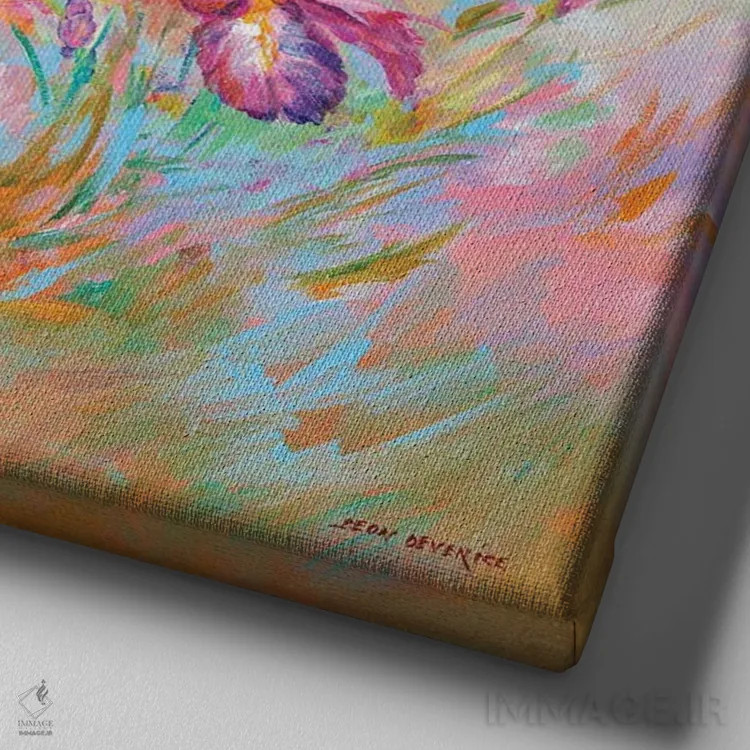 تابلو بودا اثر لئون دوونیس - نمای نزدیک بافت بوم