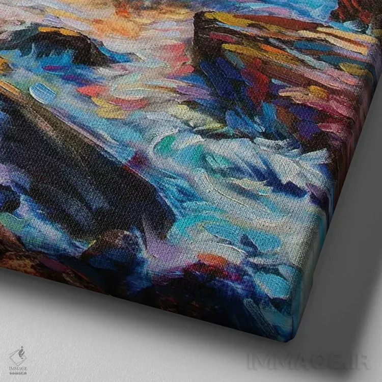 تابلو تأمل اثر لئون دوونیس - نمای نزدیک بافت بوم