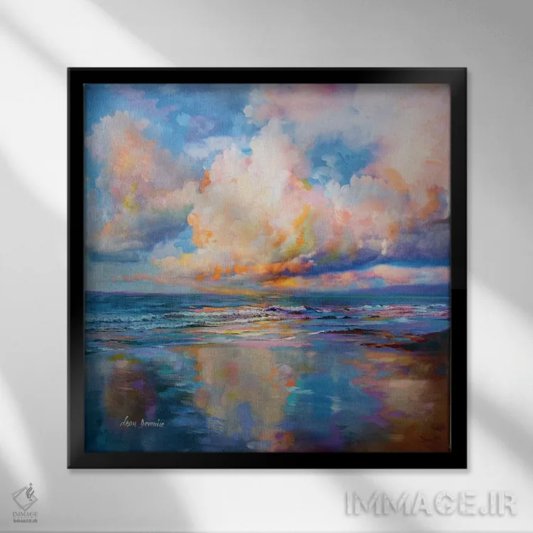 تابلو رؤیاها و بازتابها اثر لئون دوونیس - نمای قابدار مشکی