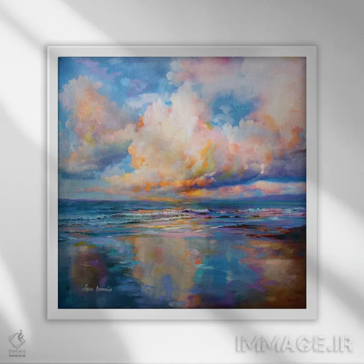 تابلو رؤیاها و بازتابها اثر لئون دوونیس - نمای قابدار سفید