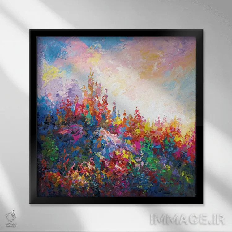 تابلو به سوی جنگل رؤیاها اثر لئون دوونیس - نمای قابدار مشکی