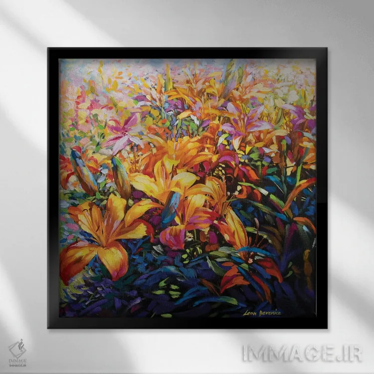 تابلو لبخند زمین اثر لئون دوونیس - نمای قابدار مشکی