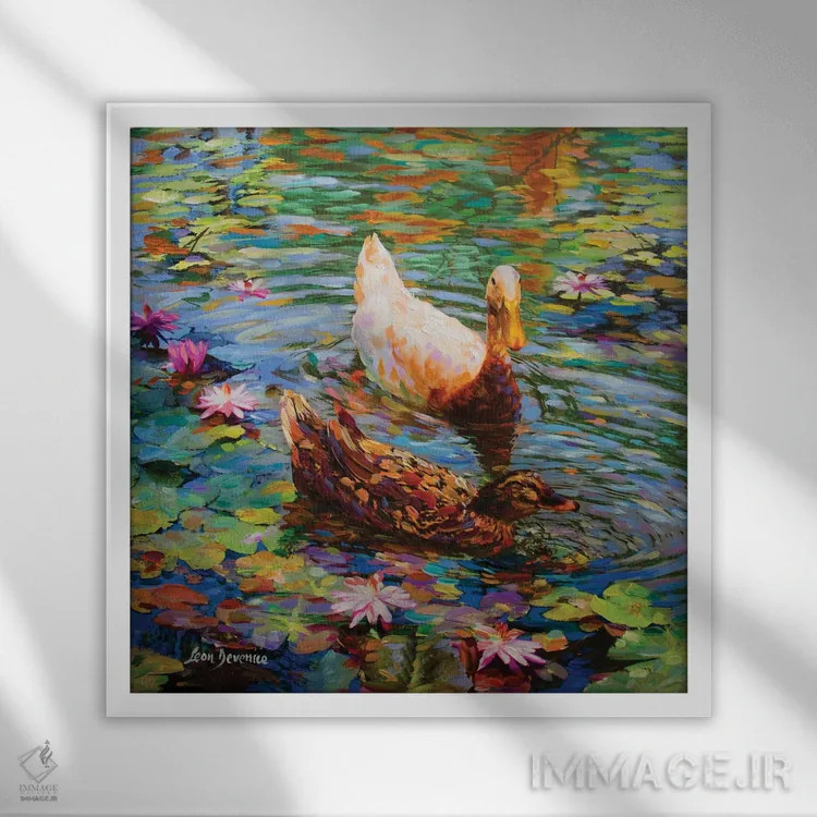 تابلو آرزوهای رنگارنگ اثر لئون دوونیس - نمای قابدار سفید