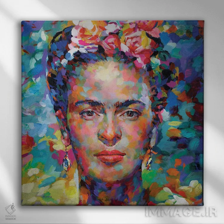 تابلو فریدا کالو اثر لئون دوونیس - نمای روبهرو روی دیوار