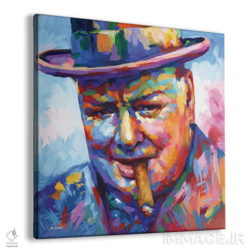 تابلو وینستون چرچیل اثر لئون دوونیس - نمای پرسپکتیو محصول