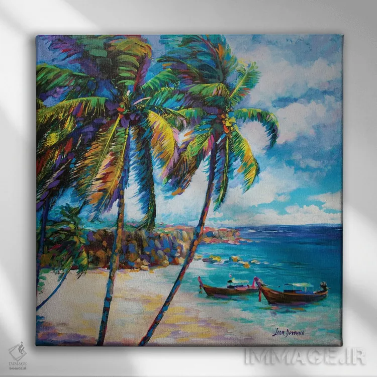 تابلو رویای هاوایی اثر لئون دوونیس - نمای روبهرو روی دیوار