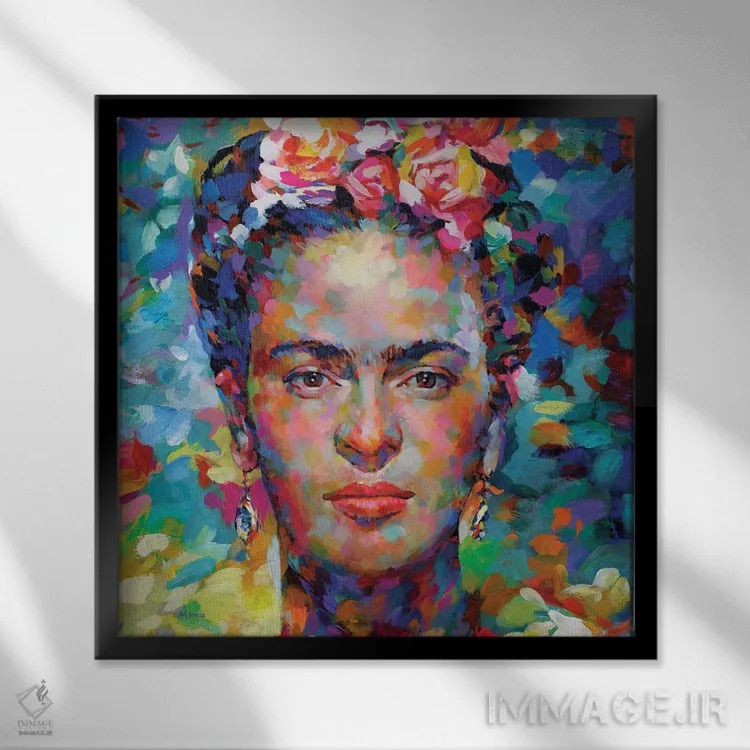 تابلو فریدا کالو اثر لئون دوونیس - نمای قابدار مشکی