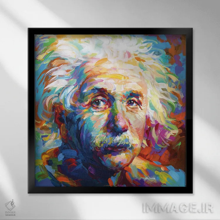 تابلو انیشتین اثر لئون دوونیس - نمای قابدار مشکی