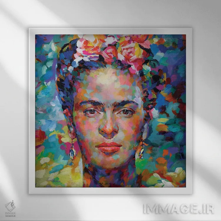 تابلو فریدا کالو اثر لئون دوونیس - نمای قابدار سفید