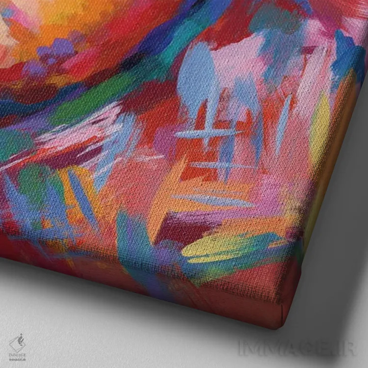 تابلو وینستون چرچیل اثر لئون دوونیس - نمای نزدیک بافت بوم