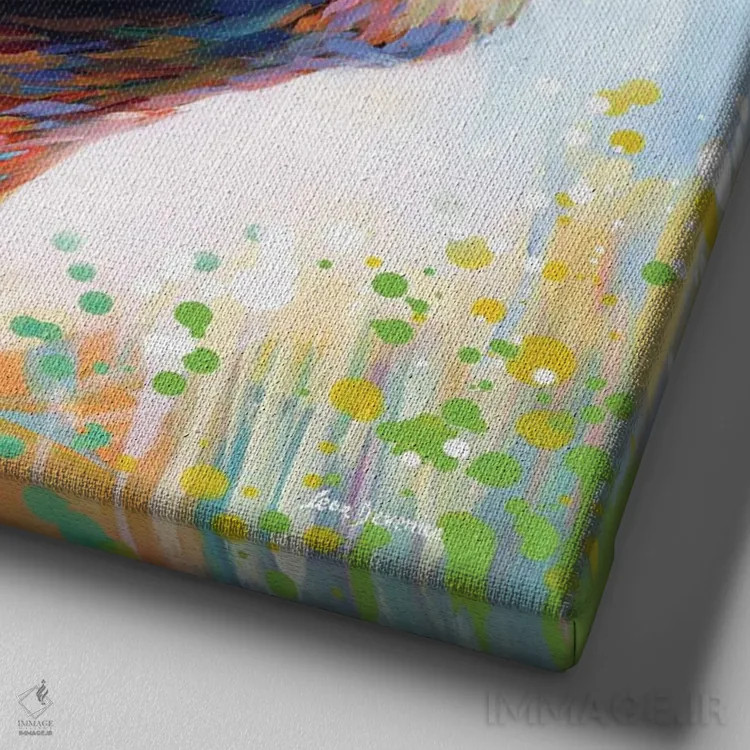 تابلو شادی ضربان پاگ اثر لئون دوونیس - نمای نزدیک بافت بوم