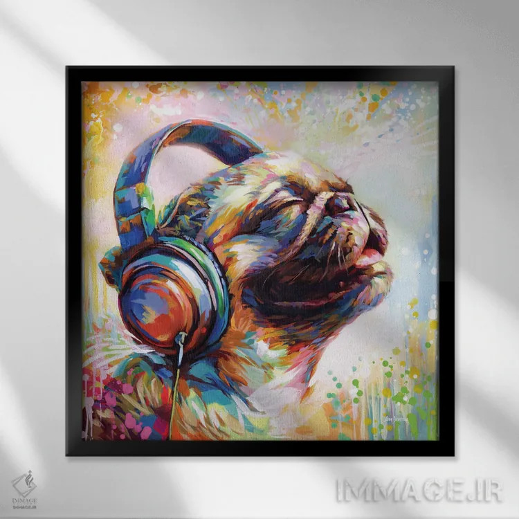 تابلو شادی ضربان پاگ اثر لئون دوونیس - نمای قابدار مشکی