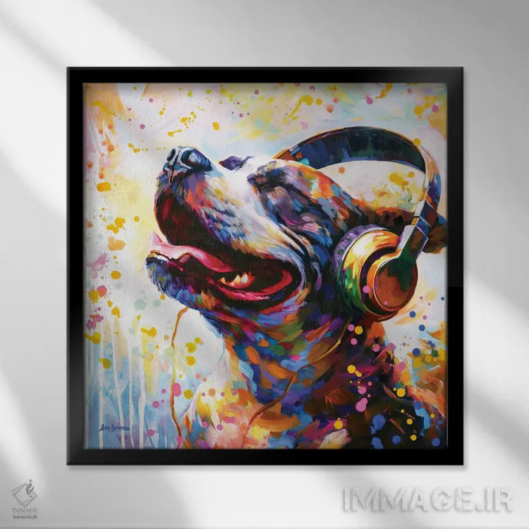 تابلو ضربانهای شاد اثر لئون دوونیس - نمای قابدار مشکی