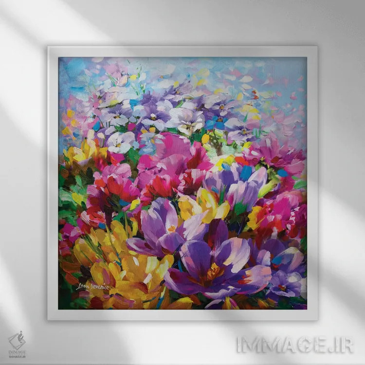 تابلو هزار بوسه اثر لئون دوونیس - نمای قابدار سفید
