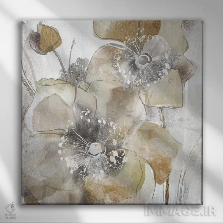 تابلو شقایق بهاری تاپه ۲ اثر ماریا دونوان - نمای روبهرو روی دیوار