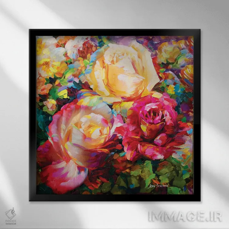 تابلو عشق بهاری اثر لئون دوونیس - نمای قابدار مشکی