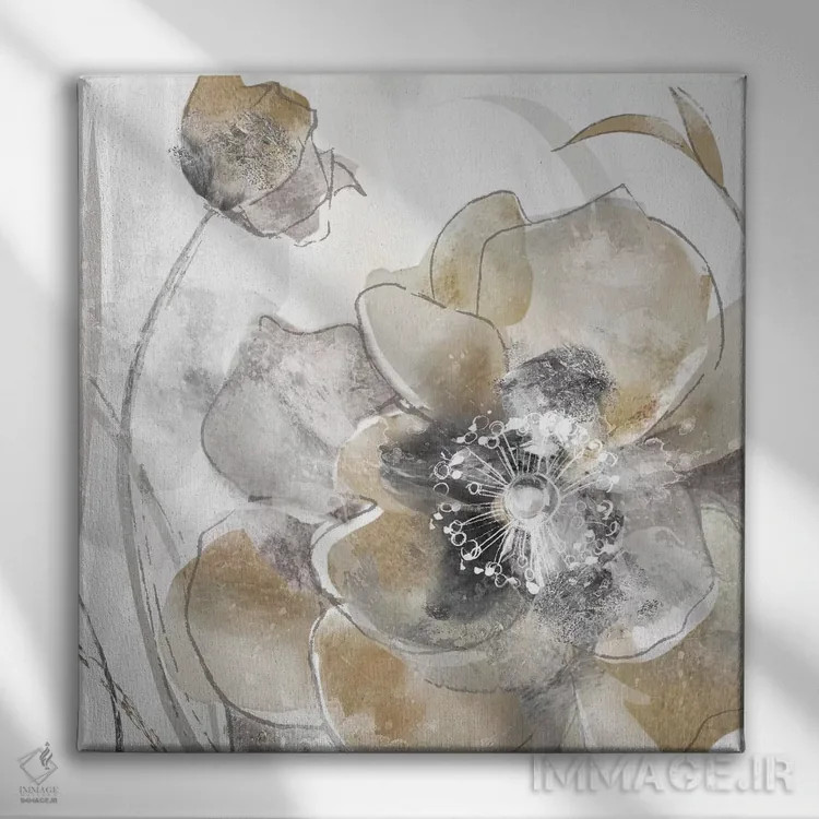 تابلو شقایق بهاری تاپه ۱ اثر ماریا دونوان - نمای روبهرو روی دیوار