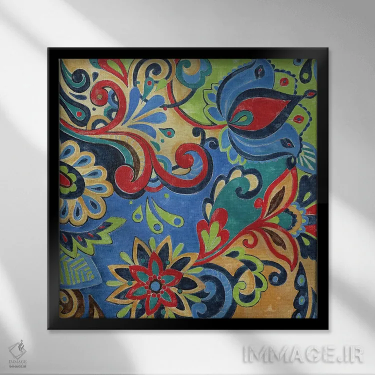 تابلو جشن ۱ اثر ماریا دونوان - نمای قابدار مشکی