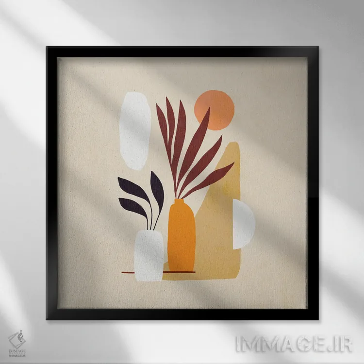 تابلو اشکال طبیعت ۱ اثر دومینیک واری - نمای قابدار مشکی