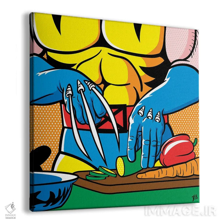 تابلو سالاد برسرکر (غضبآلود) اثر داوی آلوِس - نمای پرسپکتیو محصول