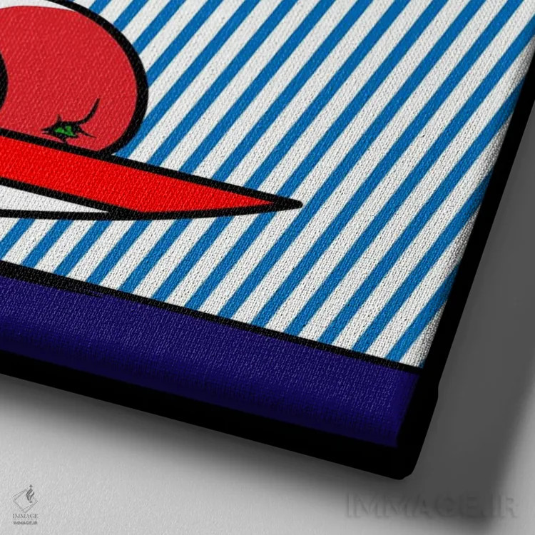 تابلو کاسه میوه آمریکایی اثر داوی آلوِس - نمای نزدیک بافت بوم