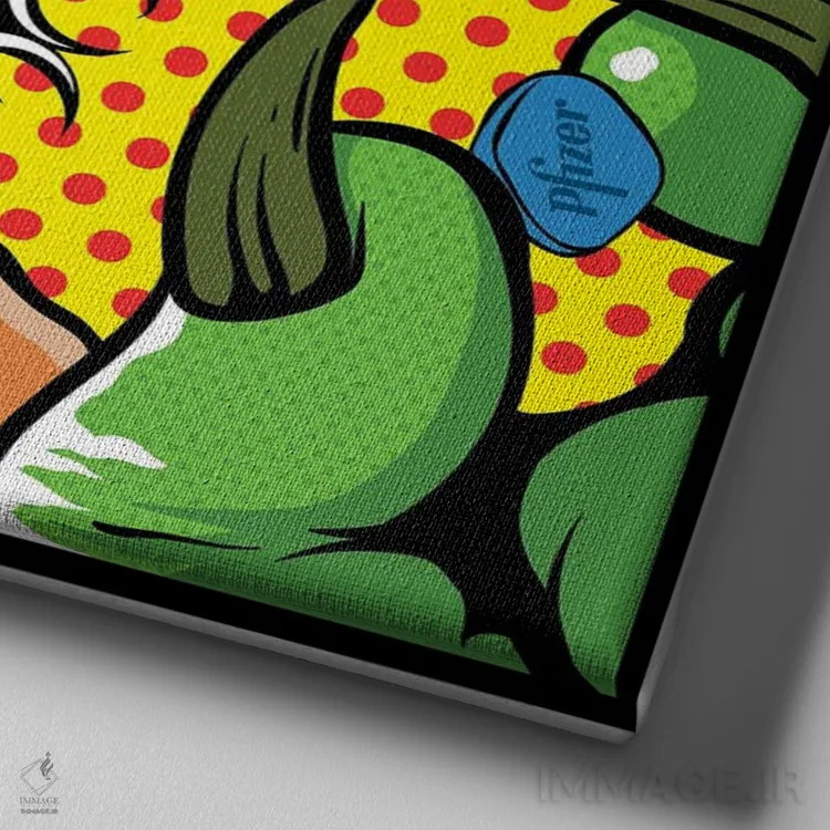 تابلو باشد که نیرو... اثر داوی آلوِس - نمای نزدیک بافت بوم