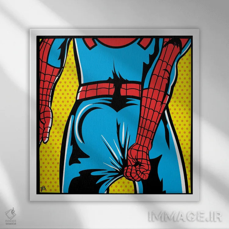 تابلو مشکل عنکبوت اثر داوی آلوِس - نمای قابدار سفید