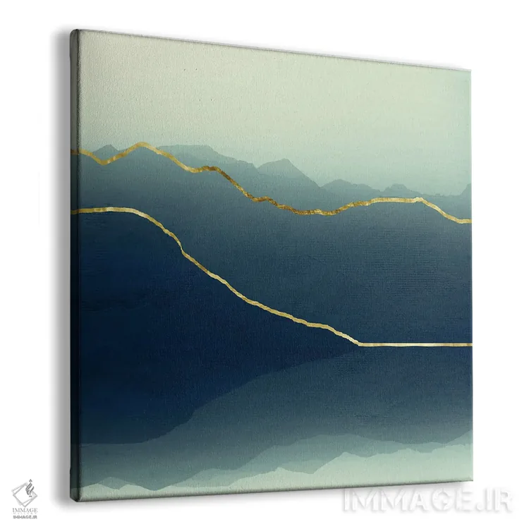 تابلو آلپ دارای حاشیه طلایی اثر دیرک وستنهاگن - نمای پرسپکتیو محصول