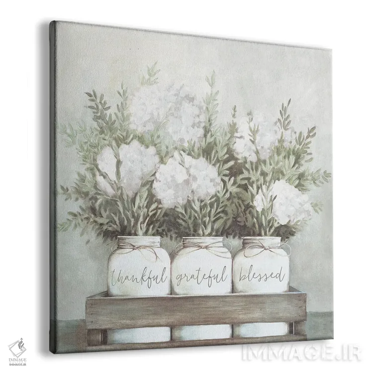 تابلو شیشههای گل سفید اثر داگوود پورتفولیو (استودیو) - نمای پرسپکتیو محصول