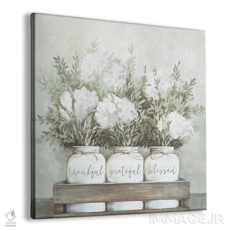 تابلو شیشههای گل سفید اثر داگوود پورتفولیو (استودیو) - نمای پرسپکتیو محصول