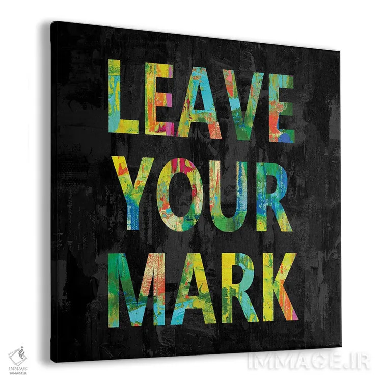 تابلو اثر خود را بهجا بگذار (رنگی) اثر جیمی مکداول - نمای پرسپکتیو محصول