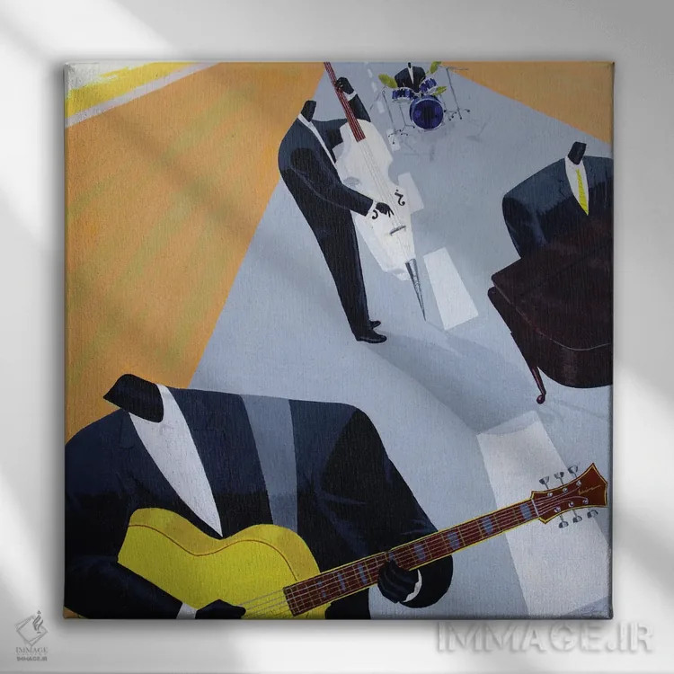 تابلو تیم جادهای (پشت صحنه اجراها) اثر دارل دنیلز - نمای روبهرو روی دیوار