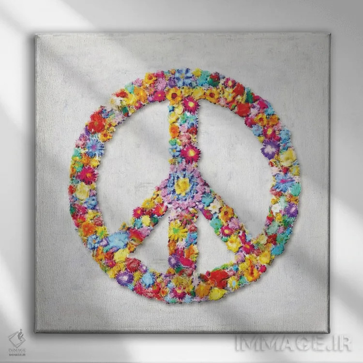 تابلو نماد صلح اثر جیمی مکداول - نمای روبهرو روی دیوار